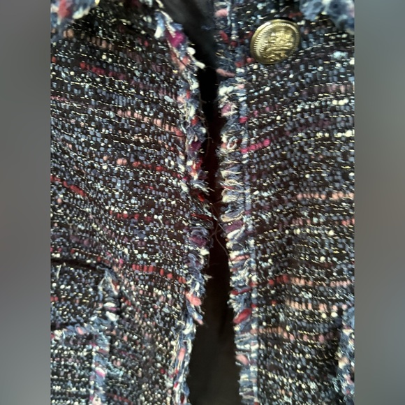 Zara Tweed Fringe Hem Blazer - Picture 11 of 17